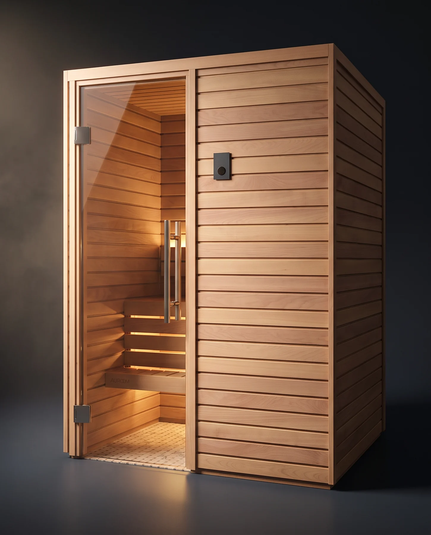 Auroom Cala Wood Cabin Sauna Kit, studio photograph