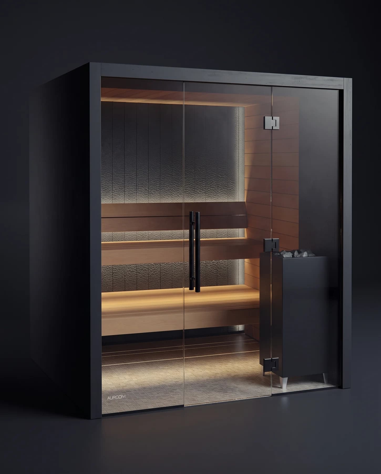 Auroom Vulcana Cabin Sauna Kit, studio photograph