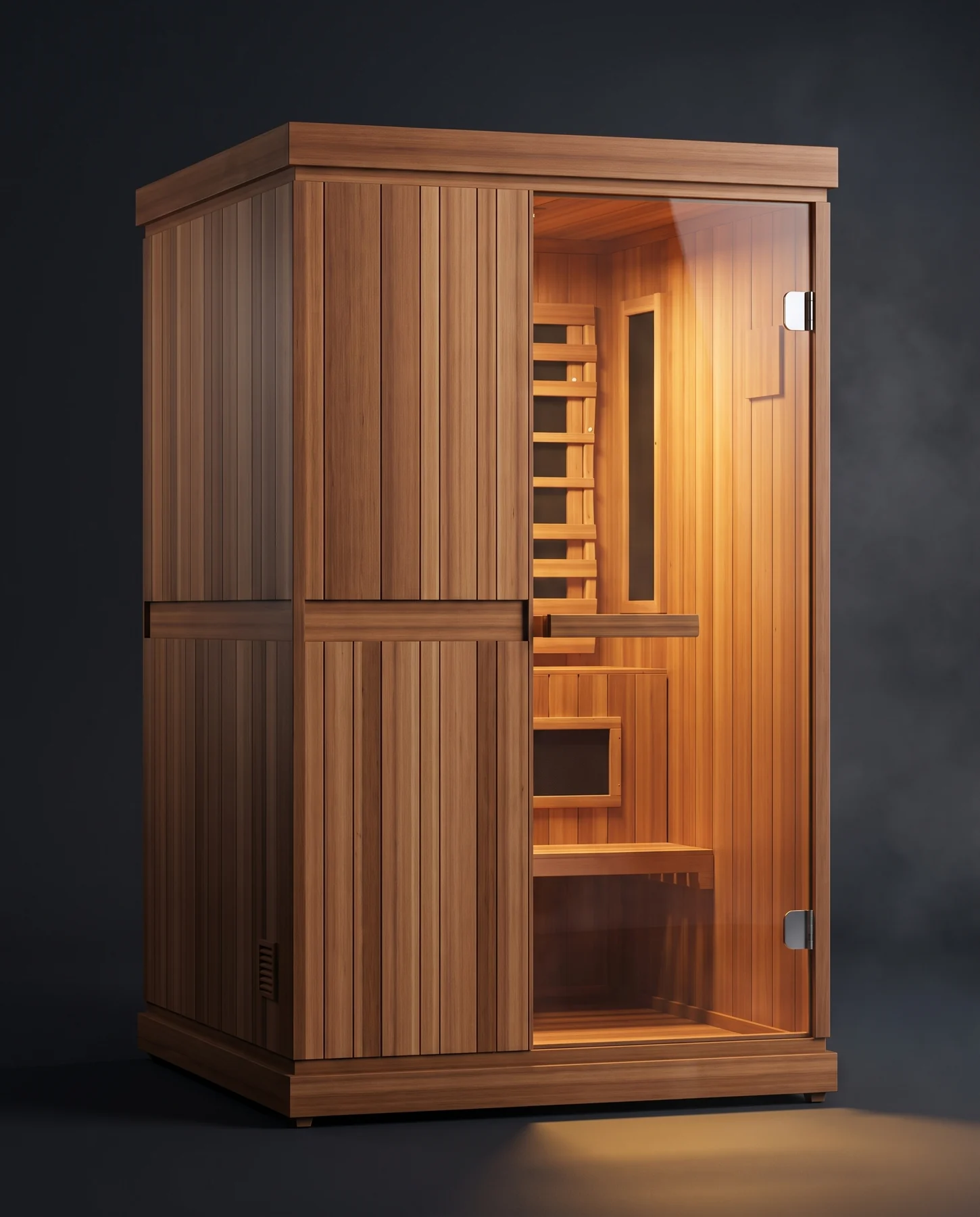 Finnmark FD-4 Trinity Infrared and Traditional 2-Person Hybrid Sauna, studio photograph