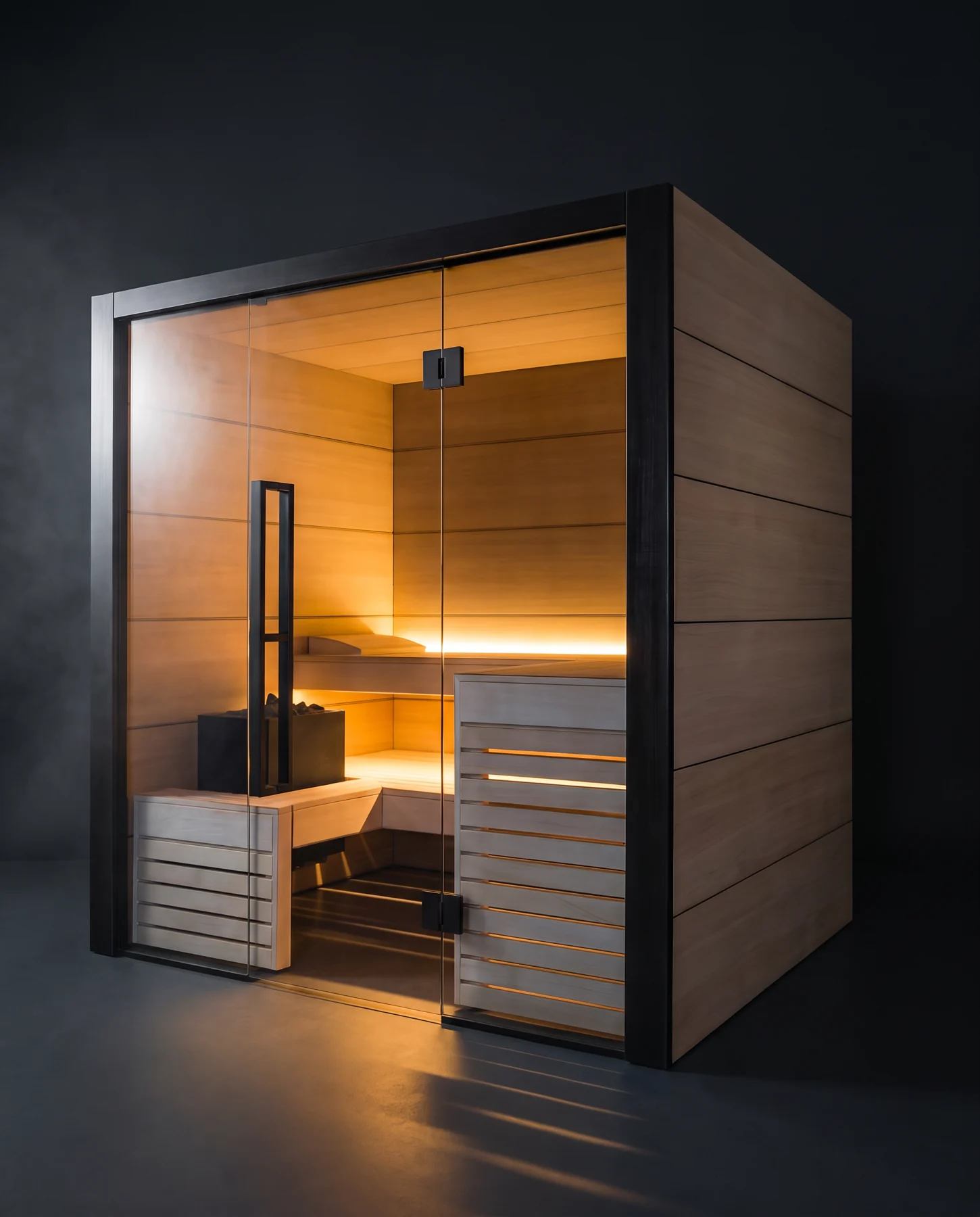 Harvia Fuji Indoor Cabin Sauna Kit, studio photograph