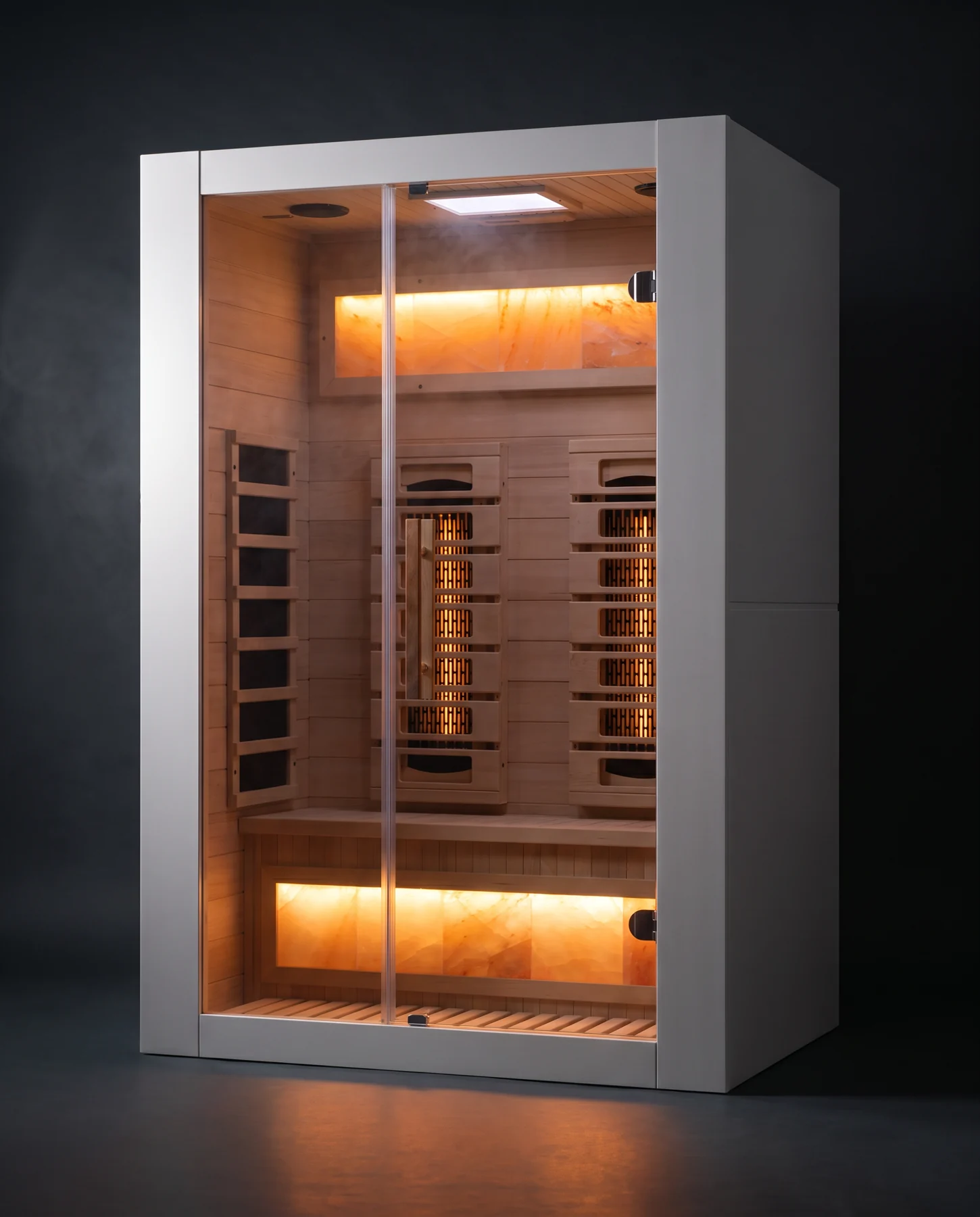 Harvia Himalaya Full Spectrum Infrared Sauna Cabin, studio photograph
