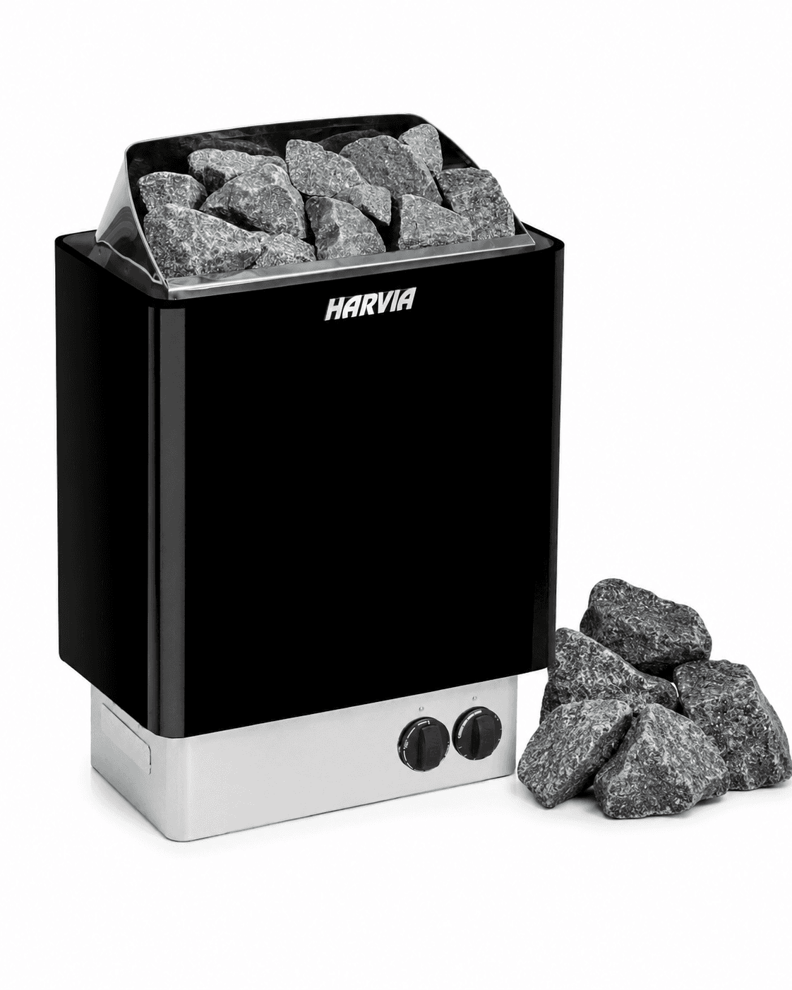 Harvia KIP80B 8 kW Black Electric Sauna Heater w/ Built-in Controls & Stones — photo 1