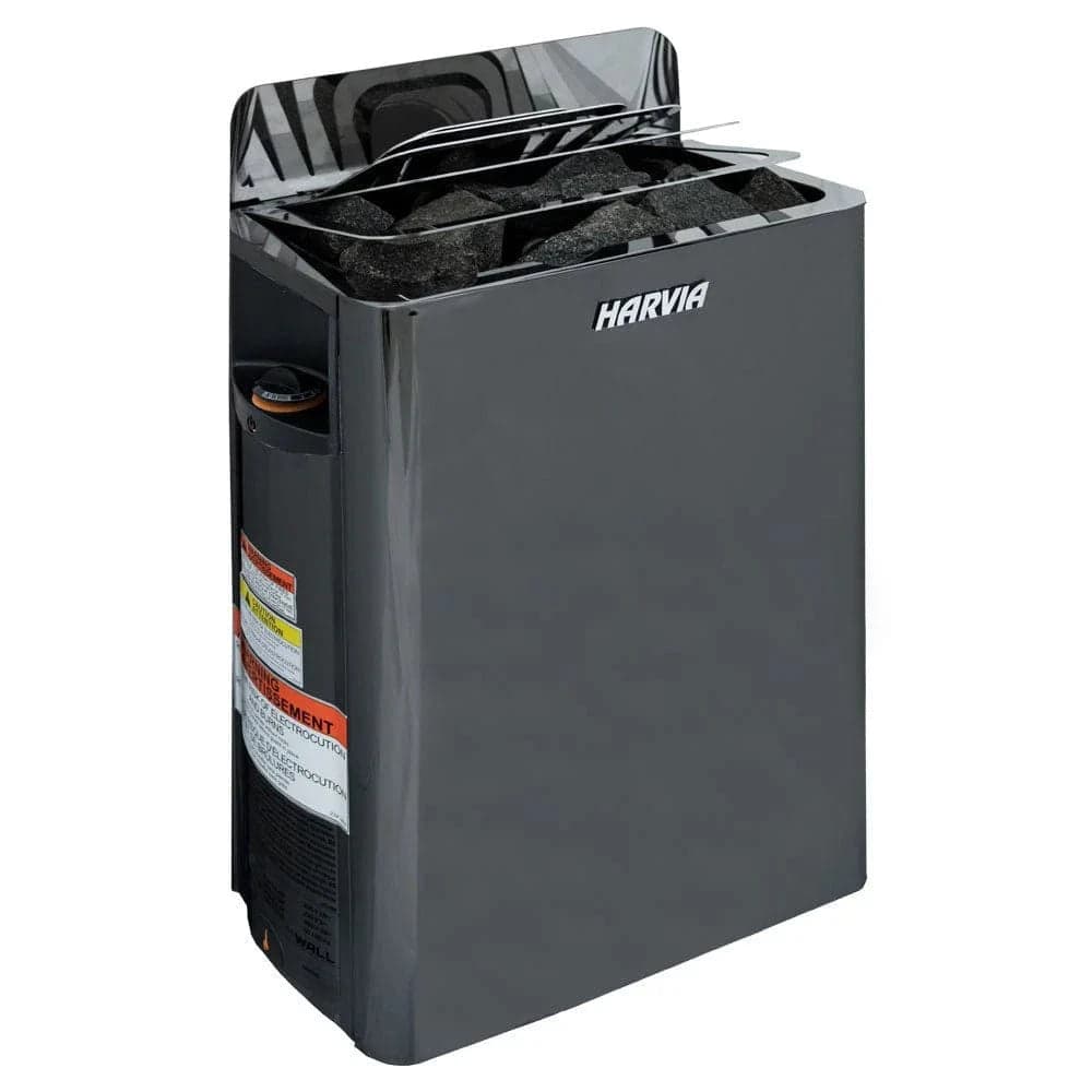 Harvia The Wall Series, 8kW, Black Stainless Steel Sauna Heater, 240V 1PH HSW8U1B — photo 1