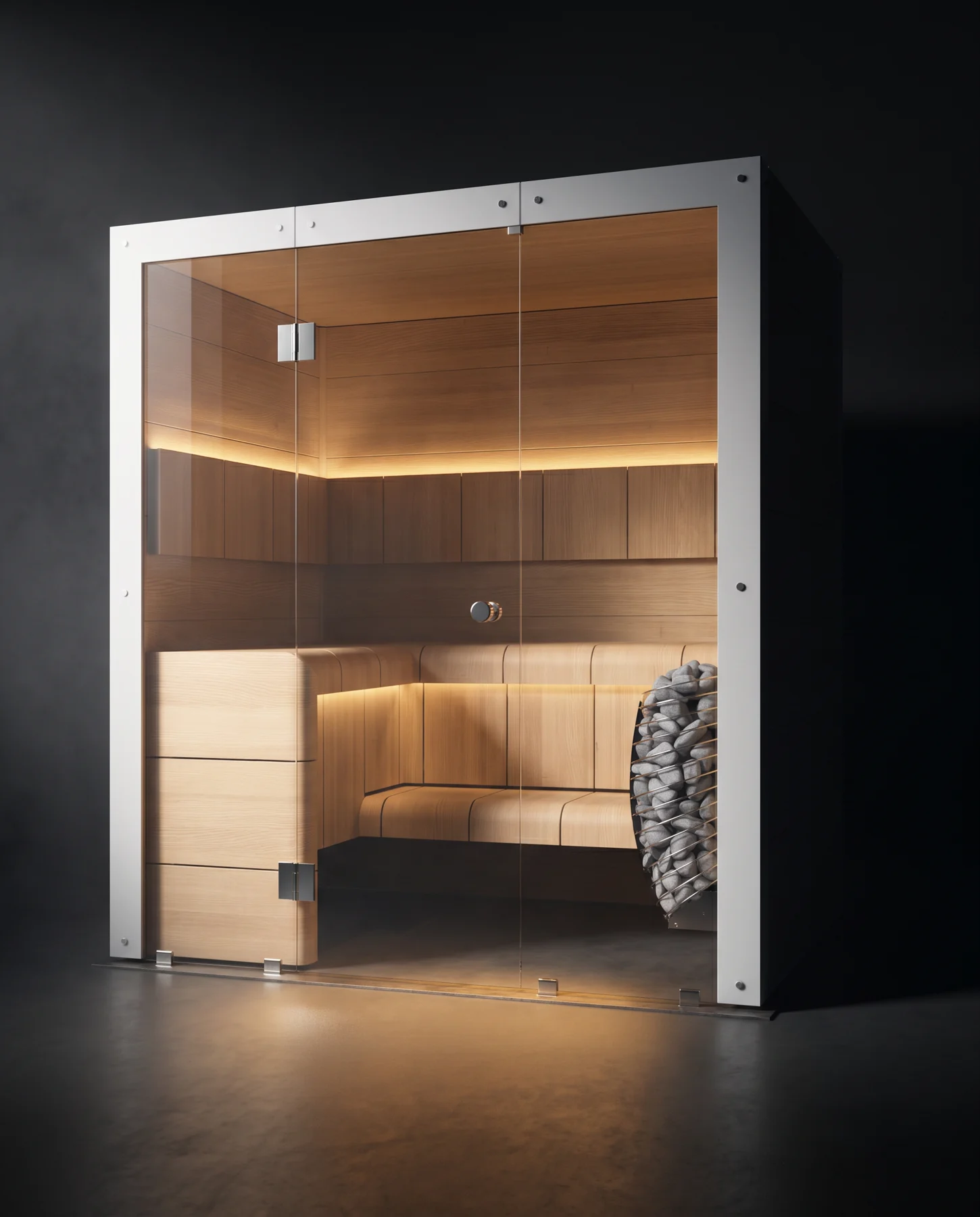 Harvia Ventura Indoor Cabin Sauna Kit, studio photograph