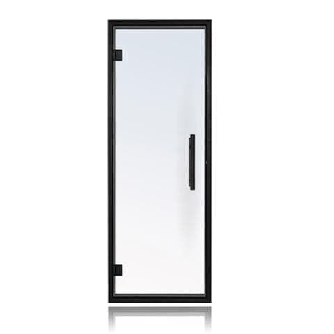 ProSaunas Clear Glass Sauna Door 24x73 Black Alder — photo 1