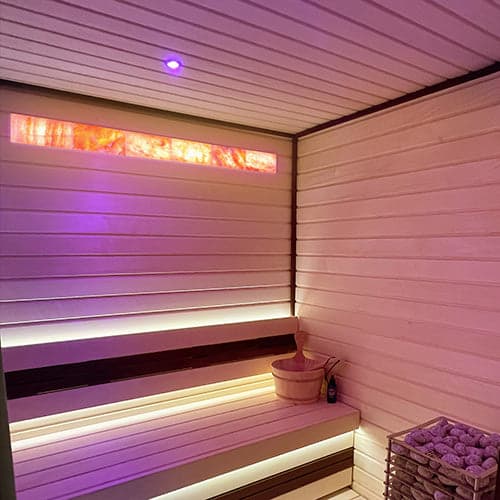 PROSAUNAS Small Himalayan Salt Feature Customizable Genuine Himalayan Sauna Light Kit — photo 1