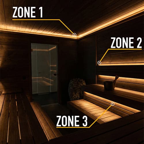 ProSaunas Three-Zone Linear White LED Neon Light Kit — photo 1