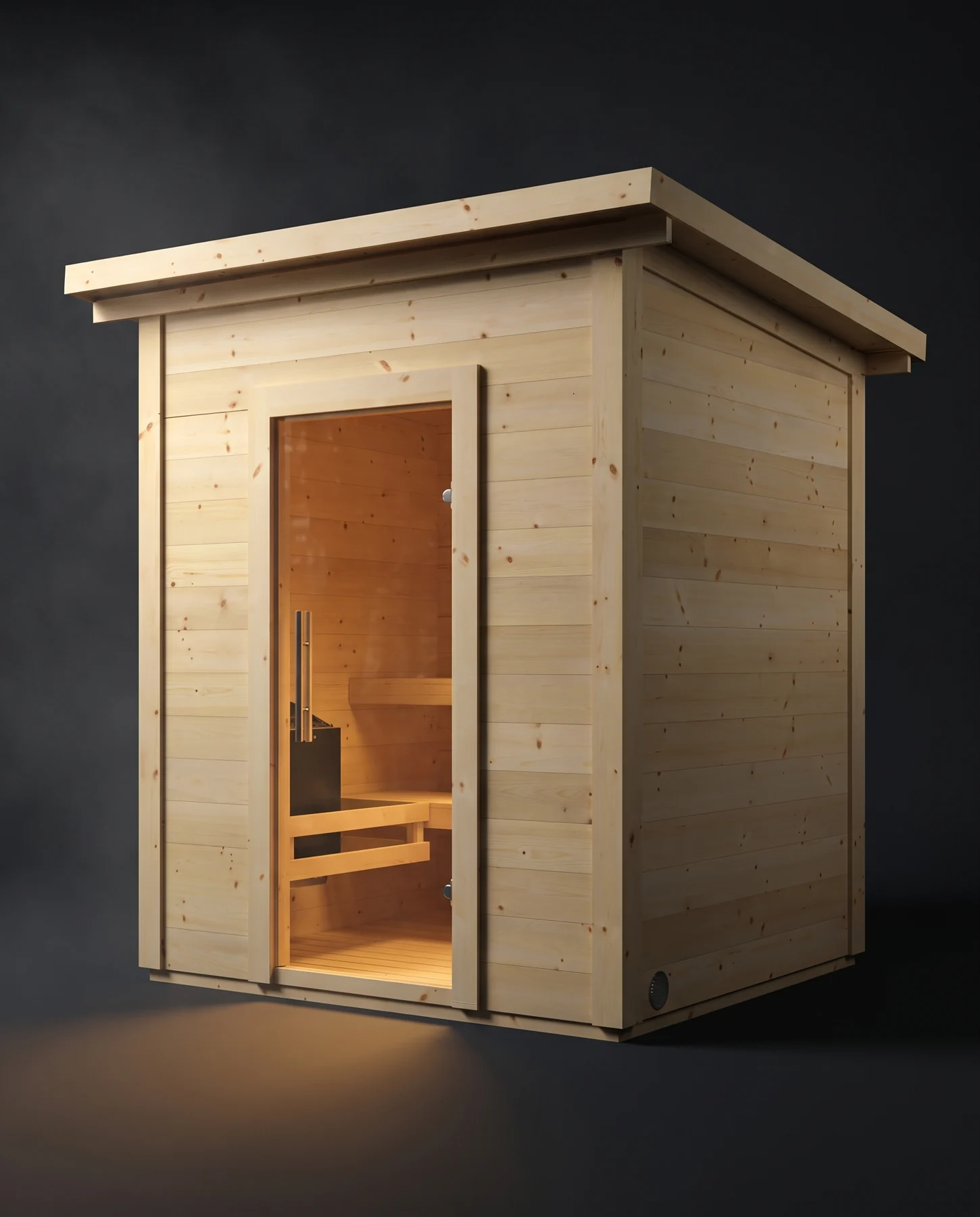 SaunaLife Model G2 4 Person Garden Series Outdoor Home Sauna Kit, studio photograph