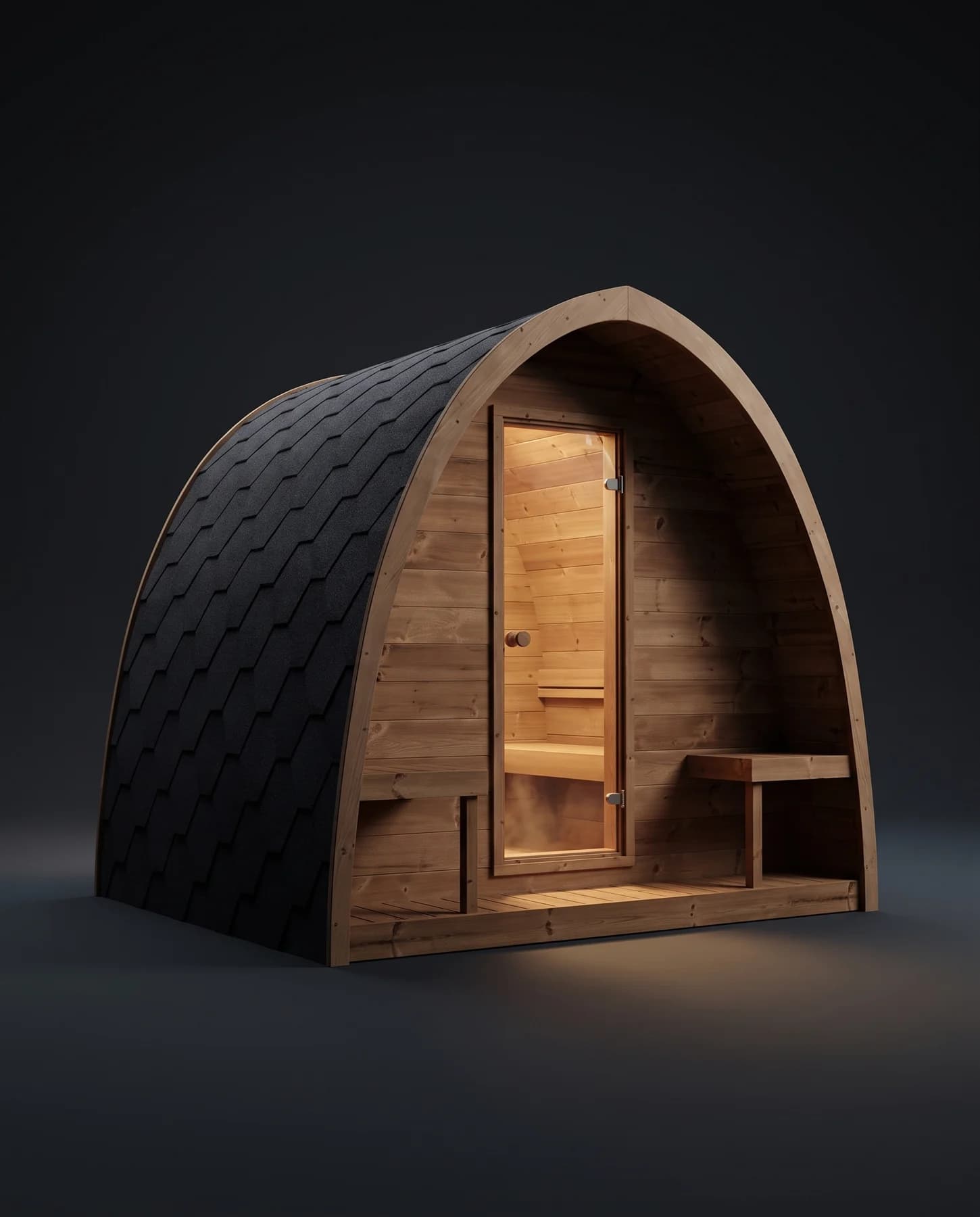 SaunaLife Model G3 4 Person Outdoor Home Sauna Kit, studio photograph