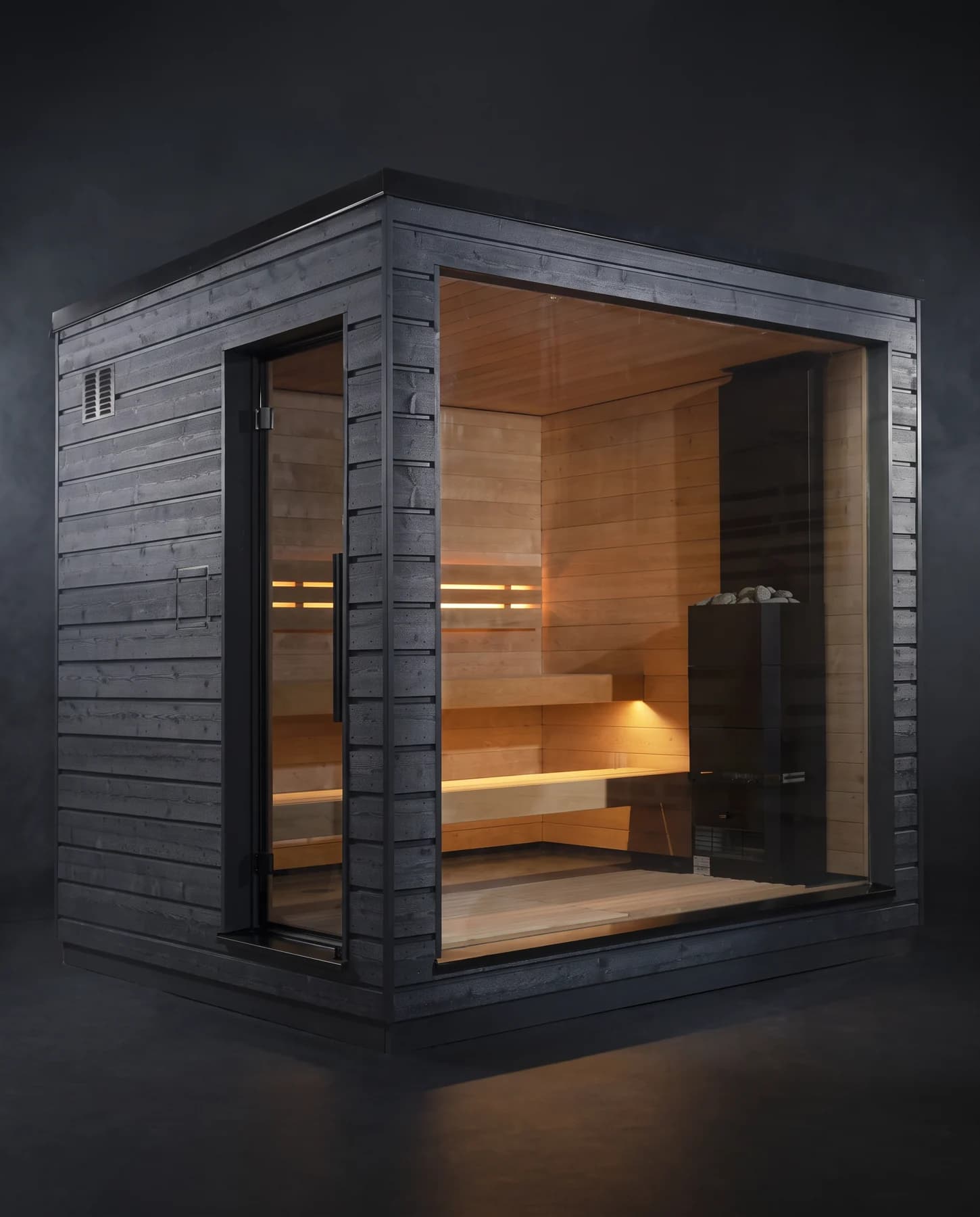 SaunaLife Model G6 5 Person Garden Series Pre-Assembled Outdoor Home Sauna, studio photograph
