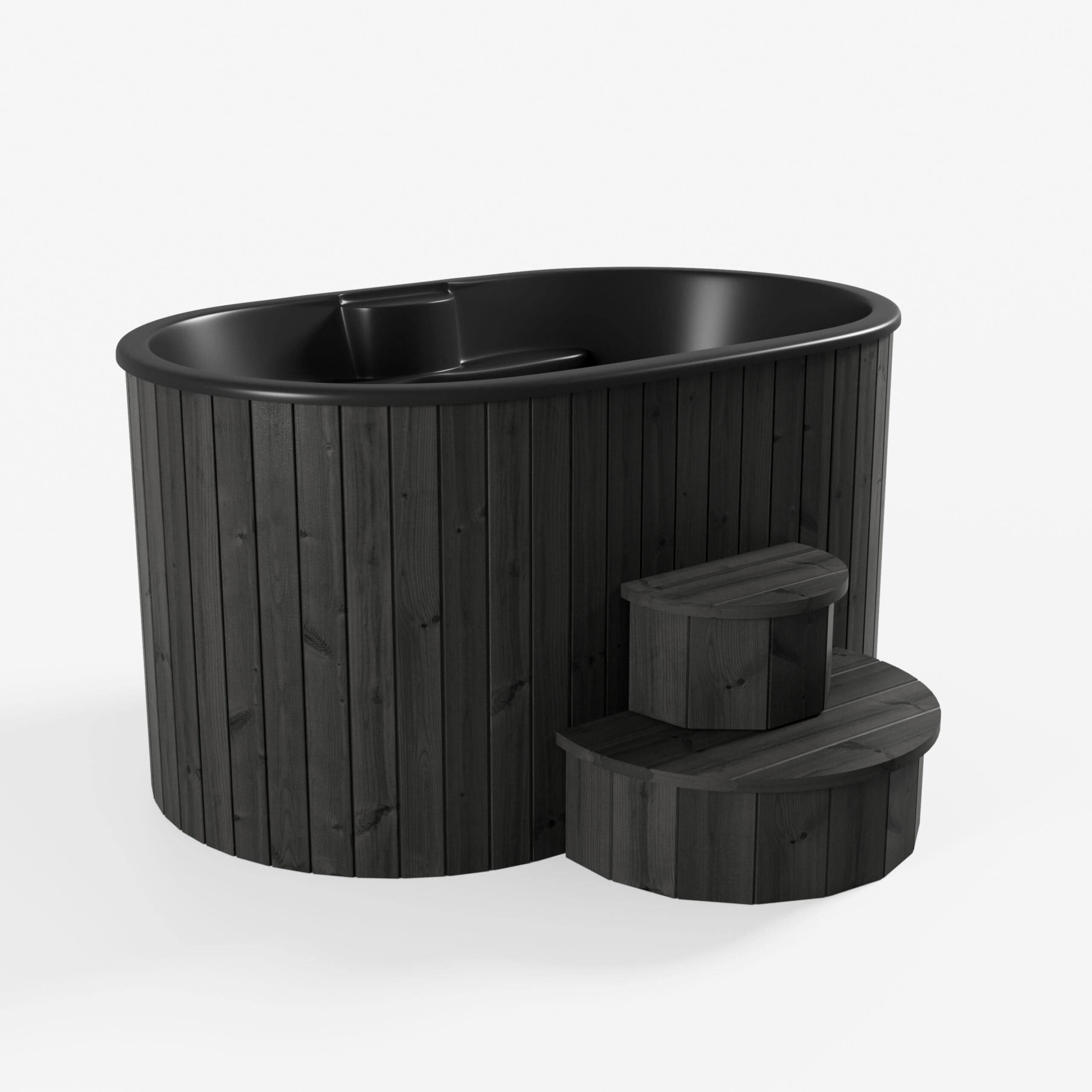 SaunaLife 2-Person Black Thermo-Pine Cold/Hot Plunge Tub - Model S2B — photo 1