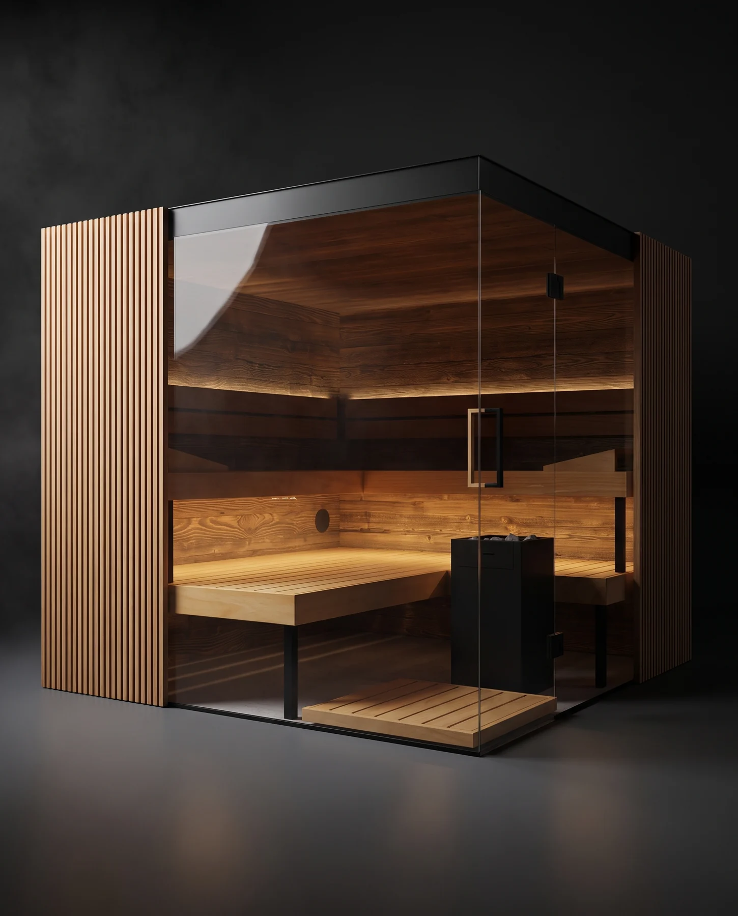 ThermaSol Aalto Indoor Sauna Cabin, studio photograph