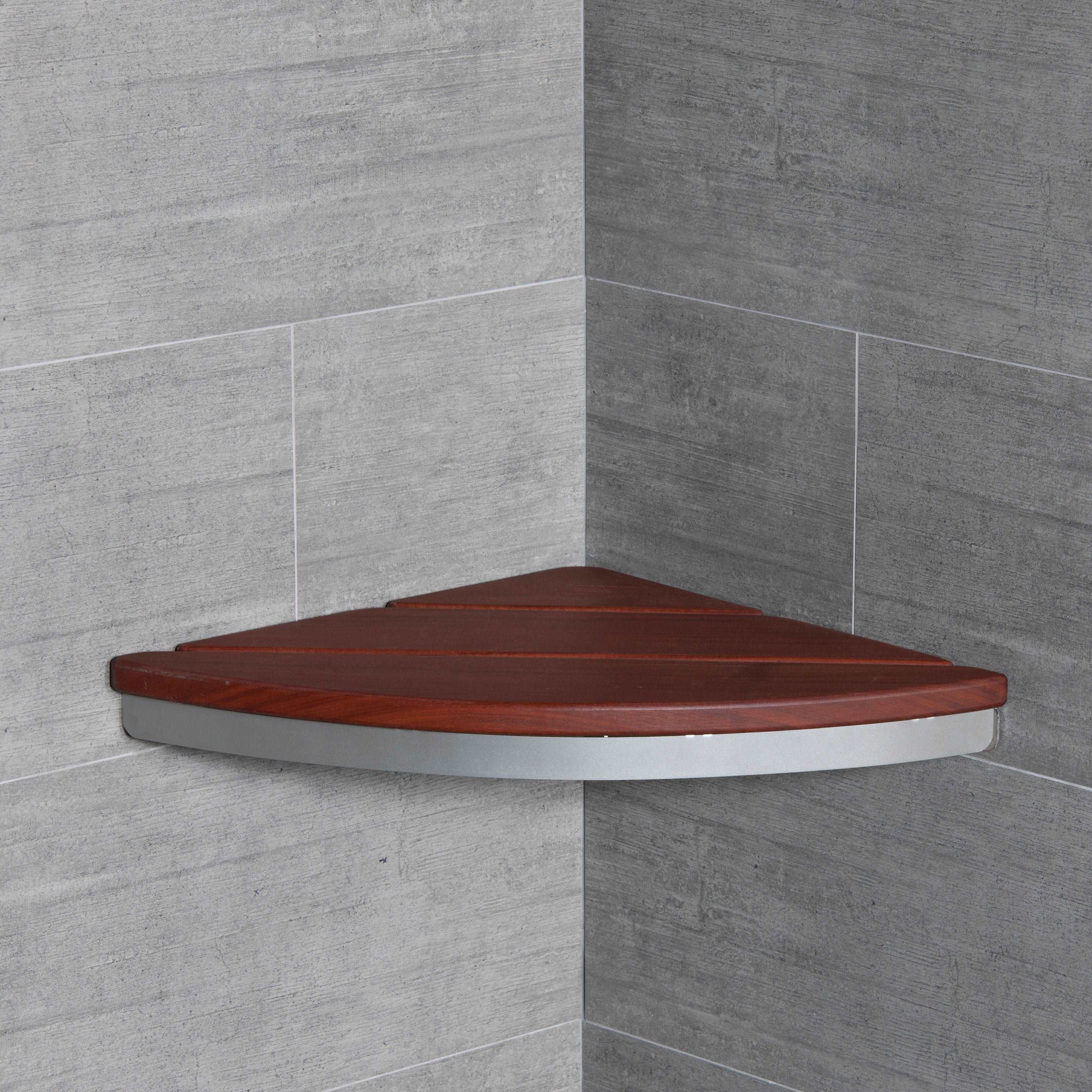 ThermaSol SEAT-C-GR Shower Seat, Corner Install — photo 1