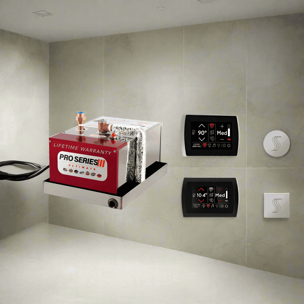 ThermaSol Steam Shower Package Complete All-In-One Pro Series Ultimate Generator and Signatouch Control Kit Square or Round — photo 1