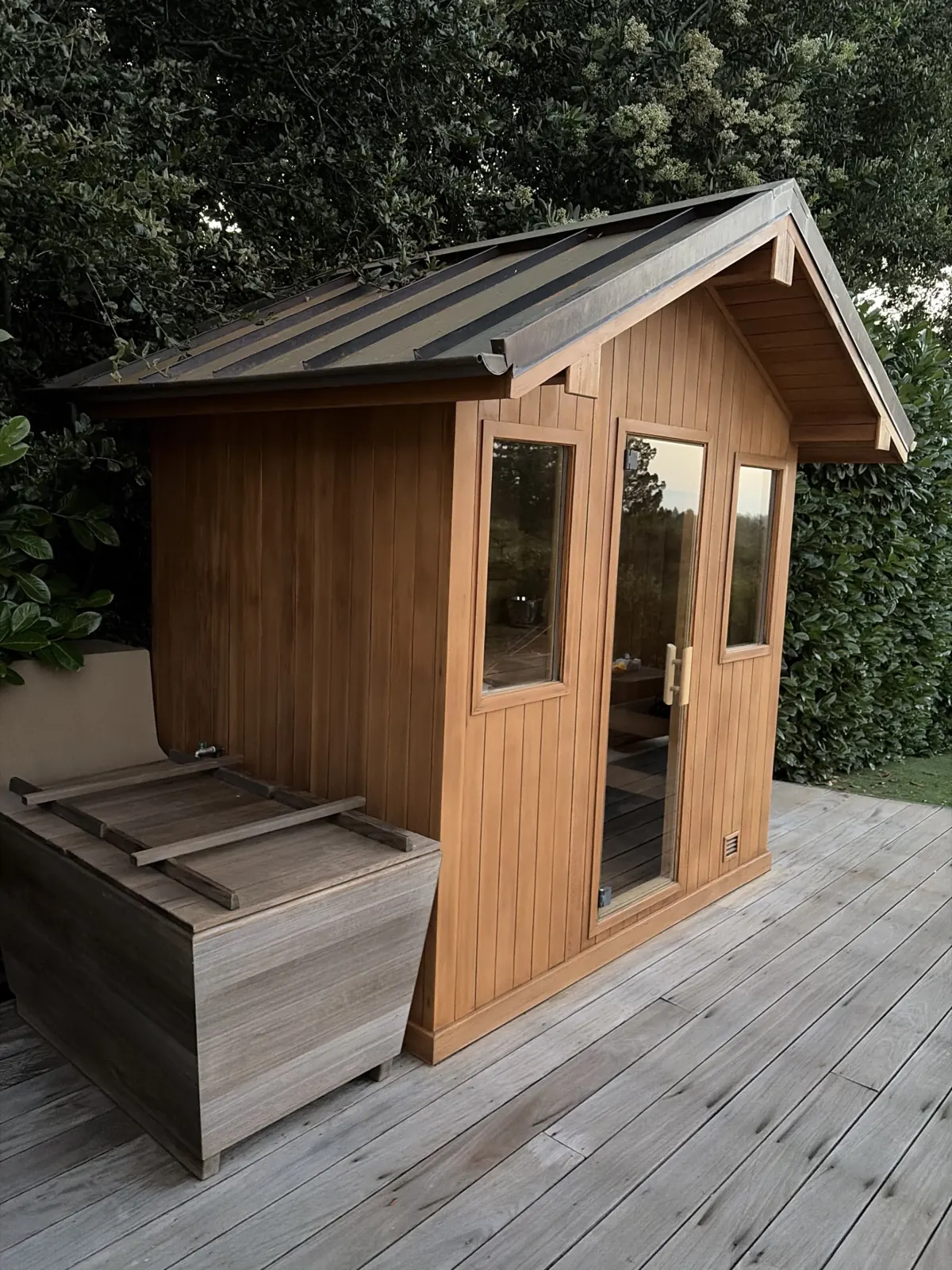Outdoor sauna restoration, Atherton: photograph 3