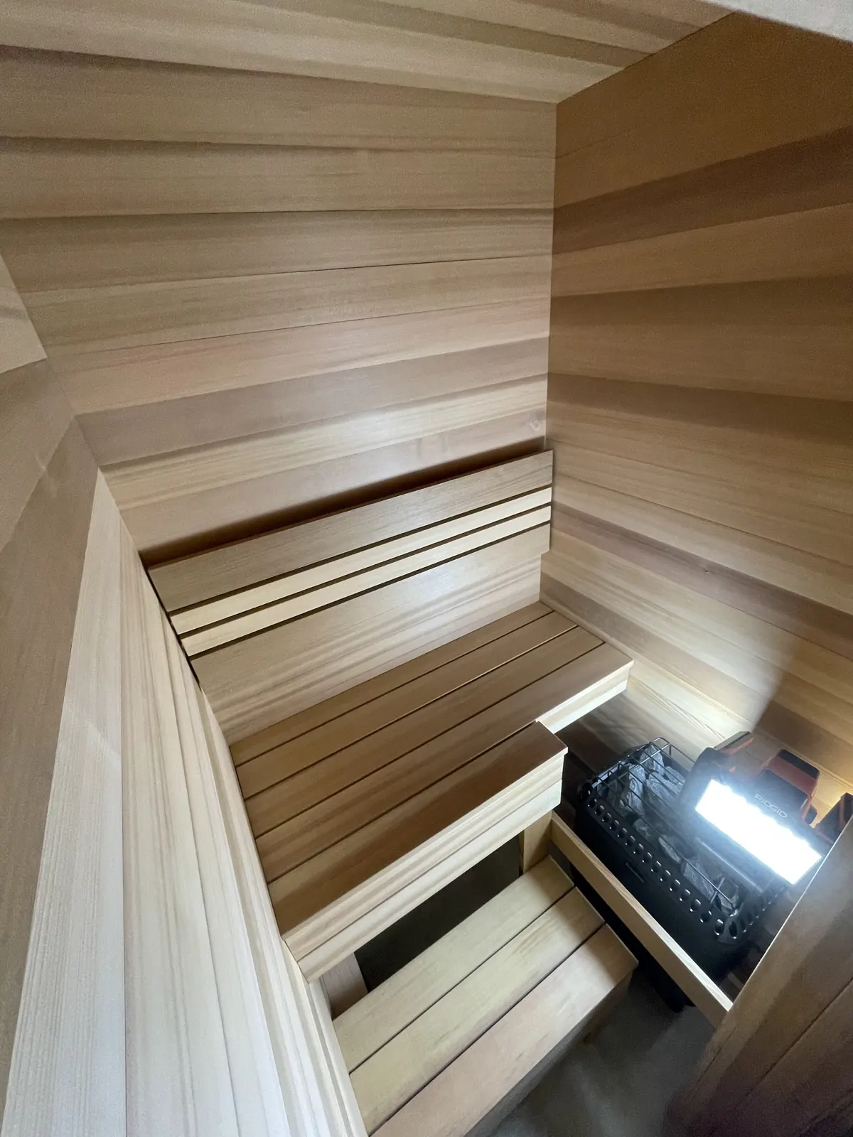 Custom one-person indoor sauna, Modesto: photograph 3