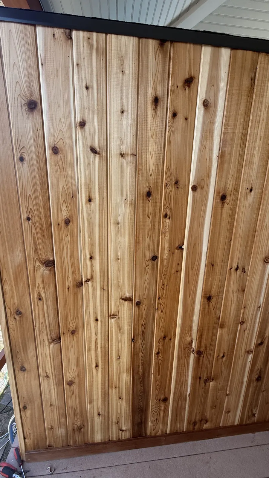 Custom 7' × 8' outdoor sauna, Sonoma: photograph 5